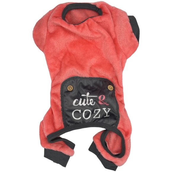 Other - Dog Pajama Onesie Pink and Grey Cute & Cozy